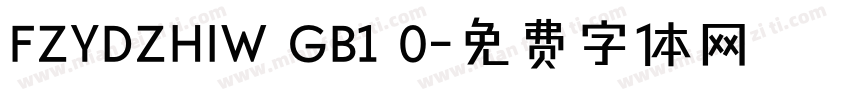 FZYDZHIW GB1 0字体转换